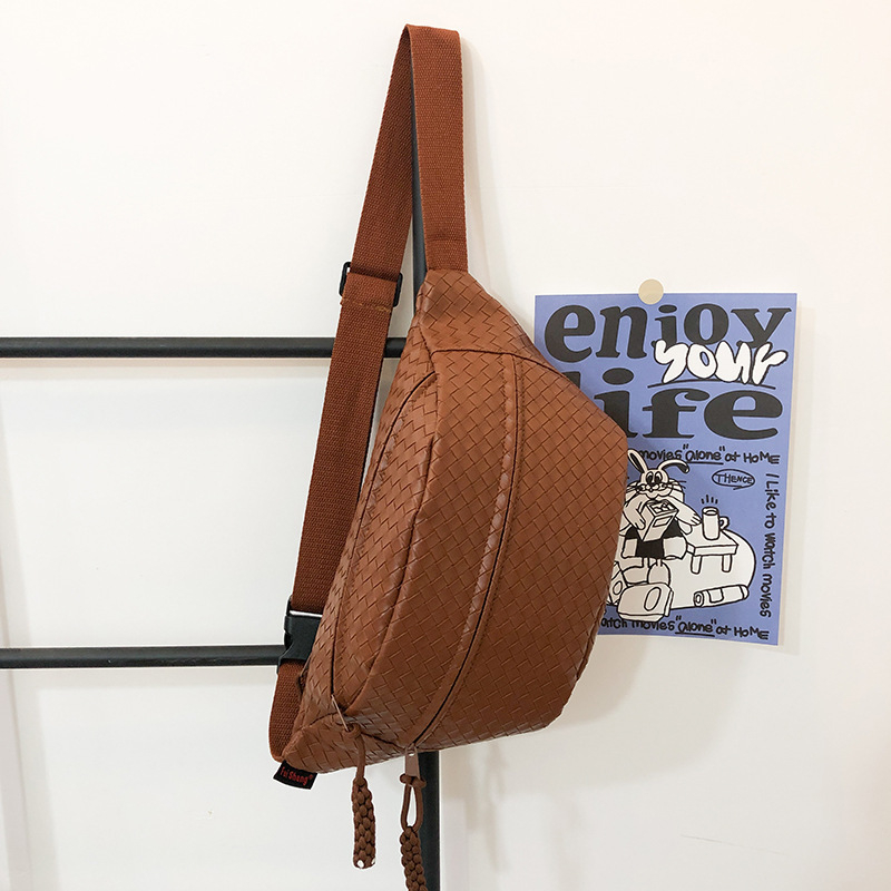 Vintage inspirirana PU tkanina torba oko struka za žene i muškarce, univerzalna crossbody torba