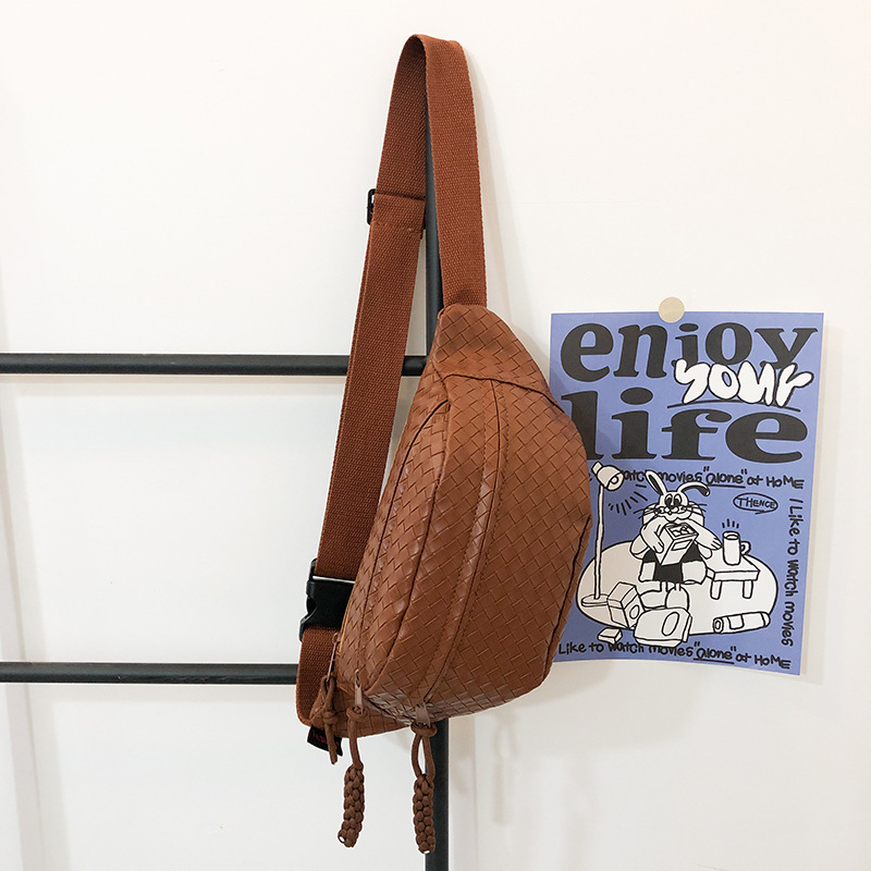 Vintage inspirirana PU tkanina torba oko struka za žene i muškarce, univerzalna crossbody torba
