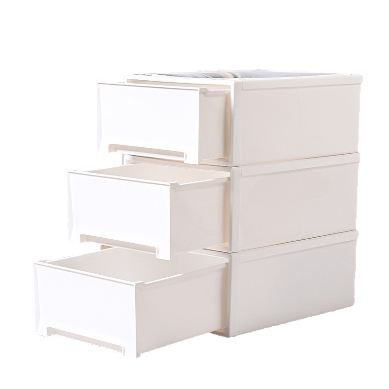 Set kutija za skladištenje s ladicama, 4 komada, organizacija ormara za igračke, knjige i odjeću, 30–40 L, dimenzije 35×44×30 cm, PP materijal, japanski stil