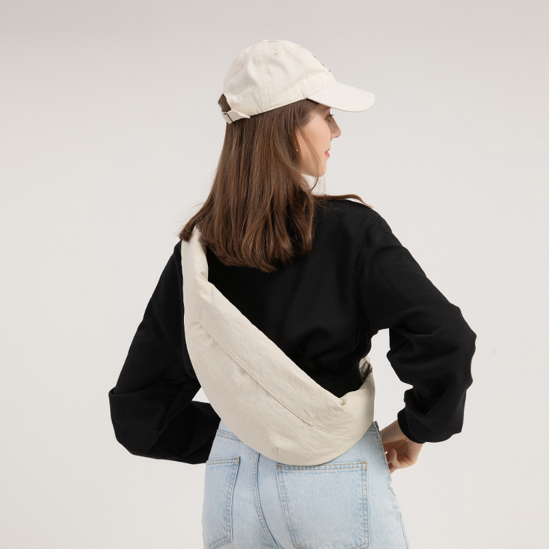 Ženska crossbody torba u japanskom stilu, svestrana za svakodnevnu upotrebu, lagana, oblik dumplinga