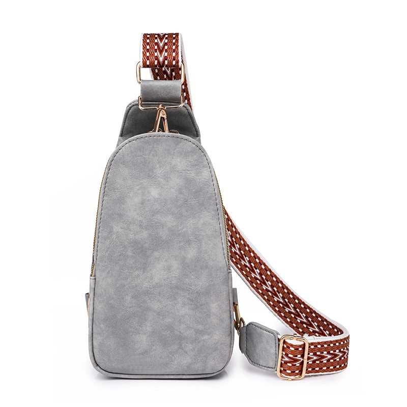 Ženska crossbody torba za pojas, moderna torba za prsa, PU, ljeto 2024