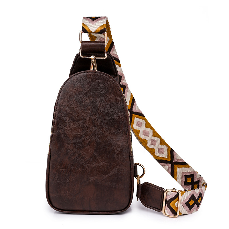 Ženska crossbody torba za pojas, moderna torba za prsa, PU, ljeto 2024