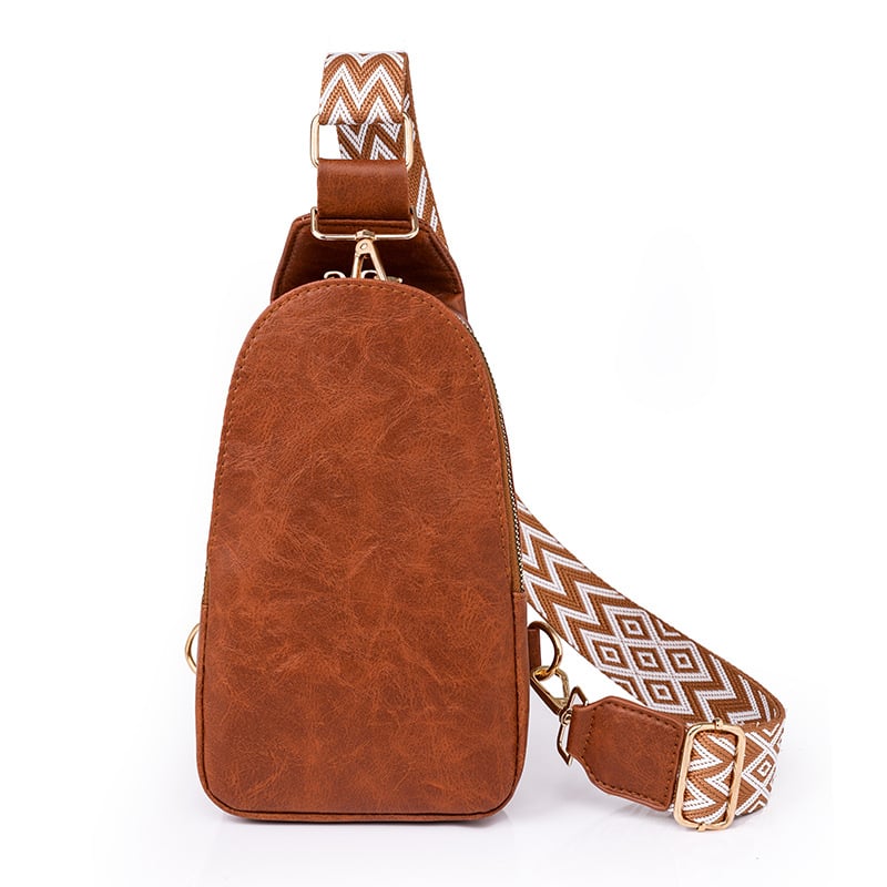Ženska crossbody torba za pojas, moderna torba za prsa, PU, ljeto 2024