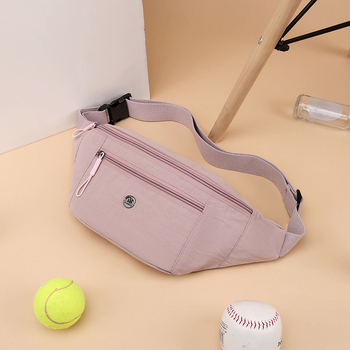 Dámska taška, leto 2025, nylonová taška na šport a bežné nosenie, crossbody/bedrová, jednofarebná
