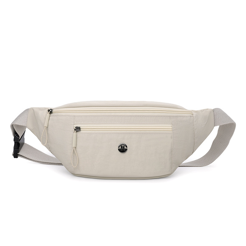 Dámska taška, leto 2025, nylonová taška na šport a bežné nosenie, crossbody/bedrová, jednofarebná