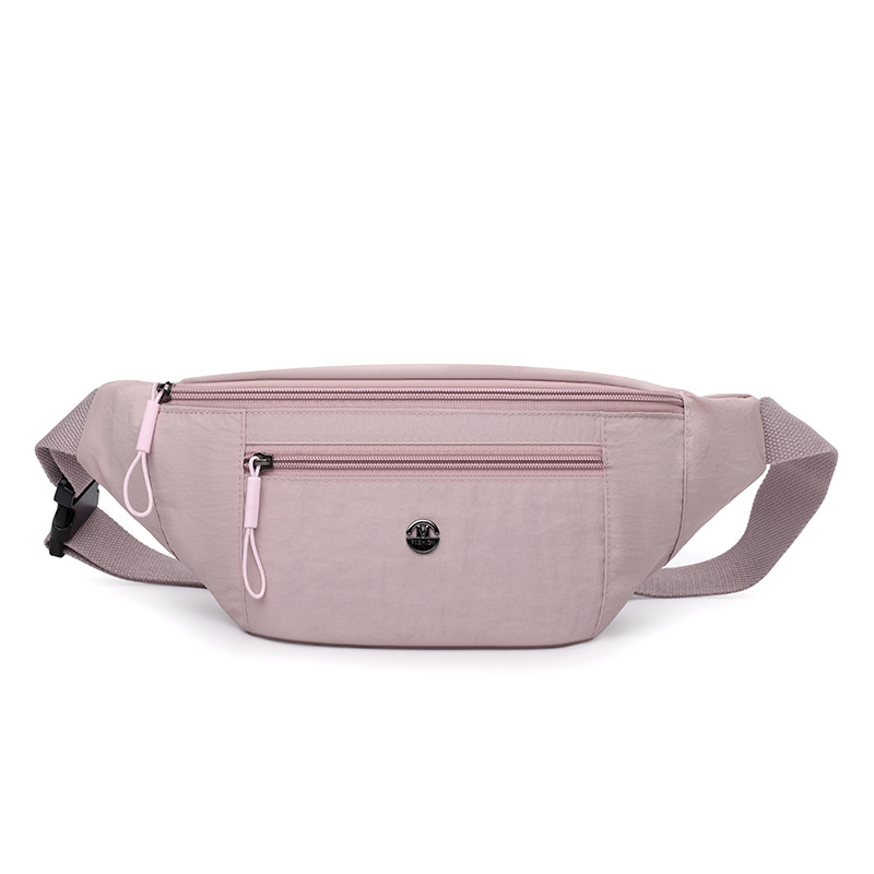 Dámska taška, leto 2025, nylonová taška na šport a bežné nosenie, crossbody/bedrová, jednofarebná