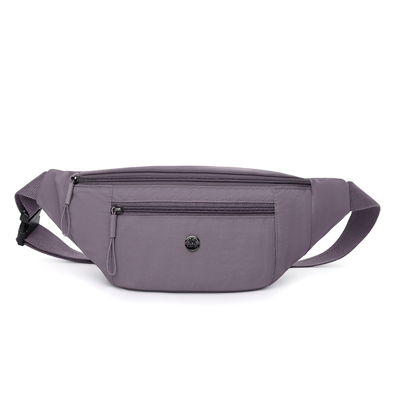 Dámska taška, leto 2025, nylonová taška na šport a bežné nosenie, crossbody/bedrová, jednofarebná