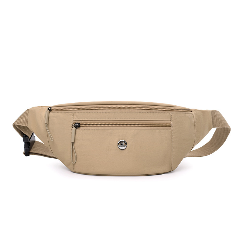 Dámska taška, leto 2025, nylonová taška na šport a bežné nosenie, crossbody/bedrová, jednofarebná