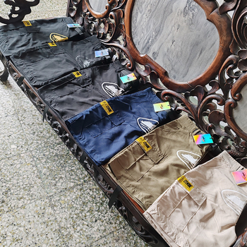 Shorturi cargo cu imprimeu cruise, stil American retro, cu mai multe buzunare, croială lejeră pentru bărbați