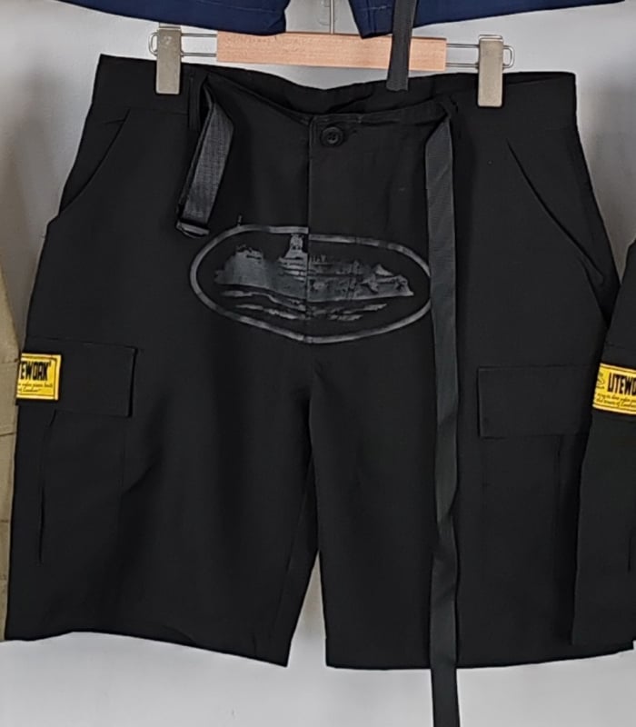 Shorturi cargo cu imprimeu cruise, stil American retro, cu mai multe buzunare, croială lejeră pentru bărbați