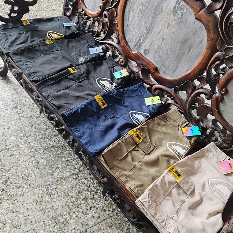Shorturi cargo cu imprimeu cruise, stil American retro, cu mai multe buzunare, croială lejeră pentru bărbați