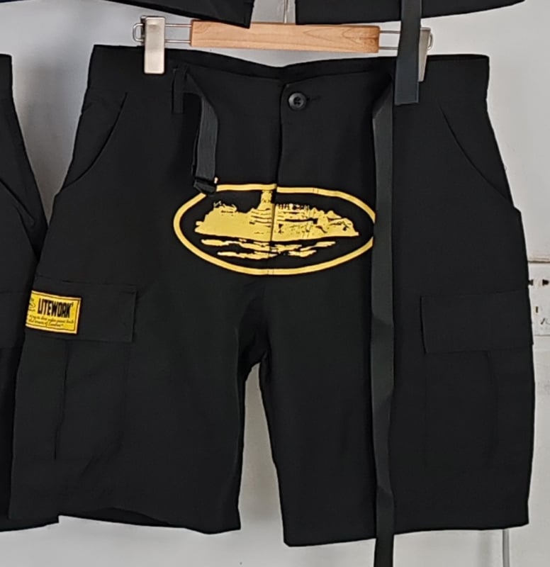Shorturi cargo cu imprimeu cruise, stil American retro, cu mai multe buzunare, croială lejeră pentru bărbați