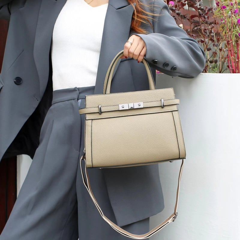 Torba od kože goveda prvog sloja Togo, mala kvadratna torba, ženska torba preko ramena, model 8713