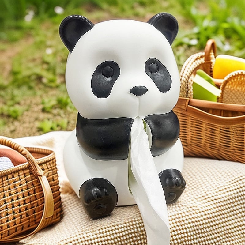 Panda kutija za papirnate maramice s epoksidnim premazom – izdržljiva dekoracija za dnevni boravak i kućno skladištenje