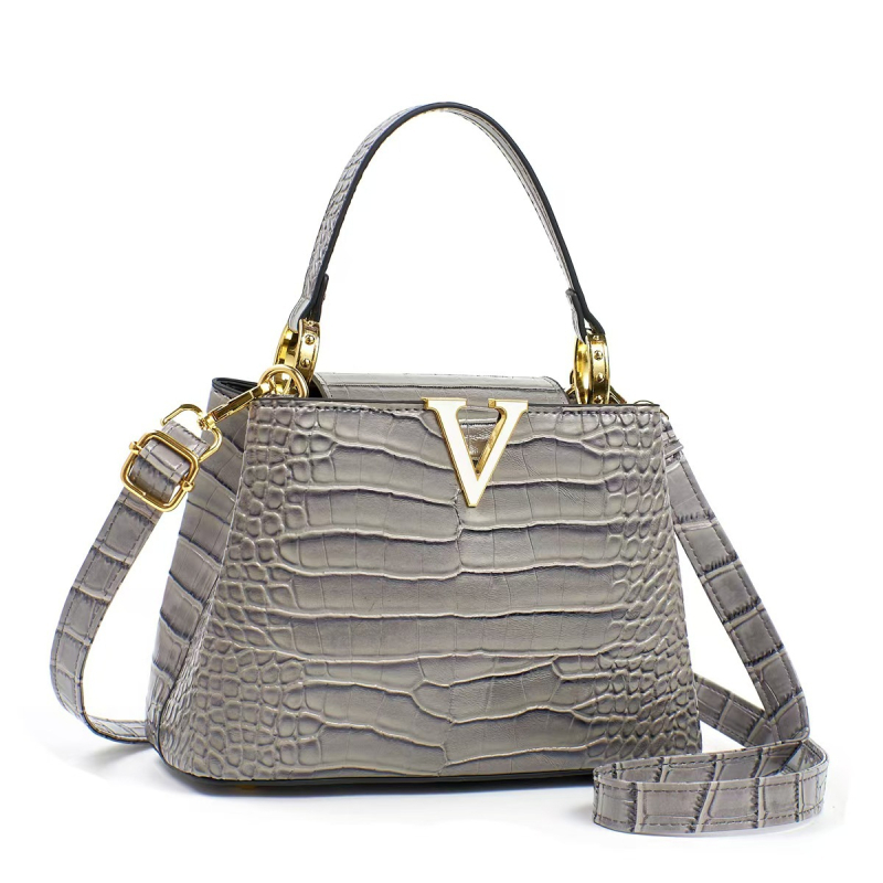 Torbica u korejskom stilu s uzorkom krokodila, jednobojna, velika kapaciteta, crossbody torba za svakodnevnu uporabu