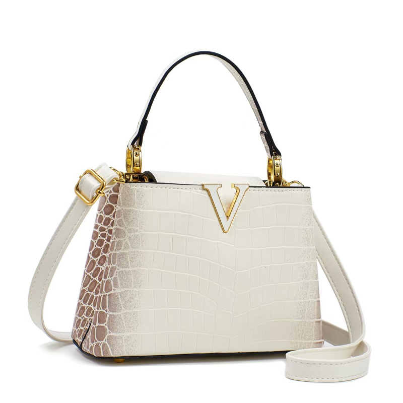 Torbica u korejskom stilu s uzorkom krokodila, jednobojna, velika kapaciteta, crossbody torba za svakodnevnu uporabu