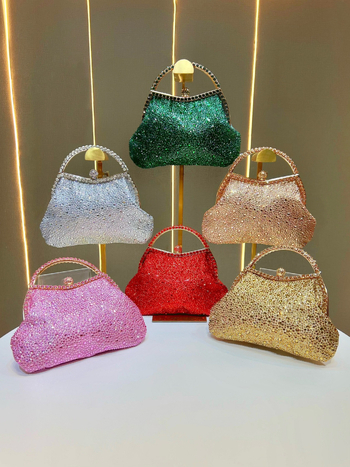 Nova luksuzna večernja torbica s blistavim završetkom, torbica za djeveruše i svadbena clutch s crossbody remenom