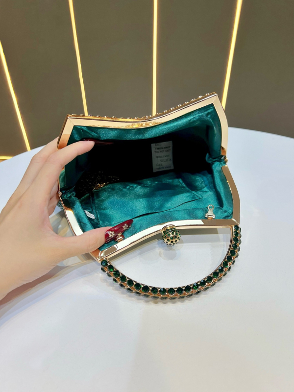 Nova luksuzna večernja torbica s blistavim završetkom, torbica za djeveruše i svadbena clutch s crossbody remenom