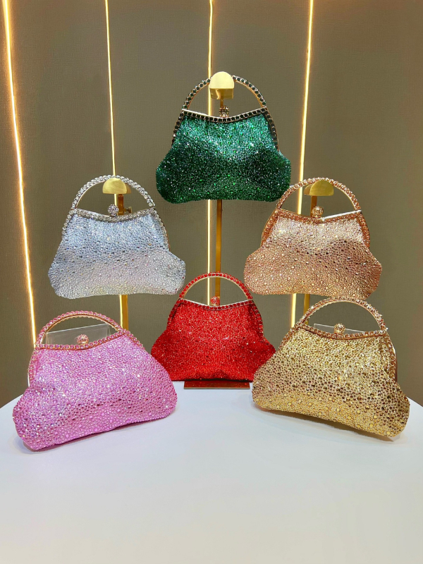 Nova luksuzna večernja torbica s blistavim završetkom, torbica za djeveruše i svadbena clutch s crossbody remenom