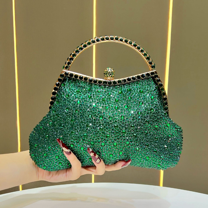 Nova luksuzna večernja torbica s blistavim završetkom, torbica za djeveruše i svadbena clutch s crossbody remenom