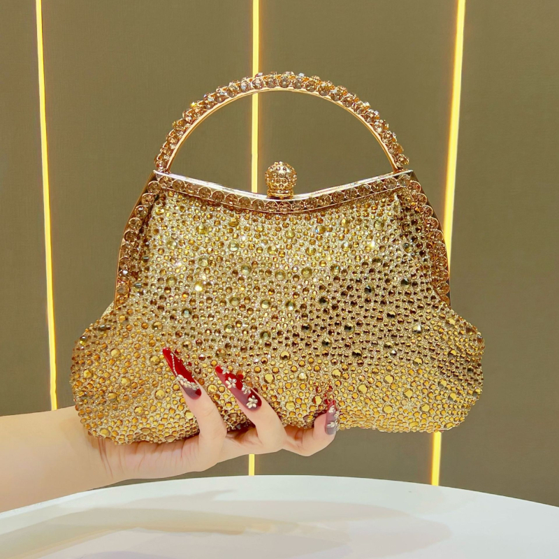 Nova luksuzna večernja torbica s blistavim završetkom, torbica za djeveruše i svadbena clutch s crossbody remenom