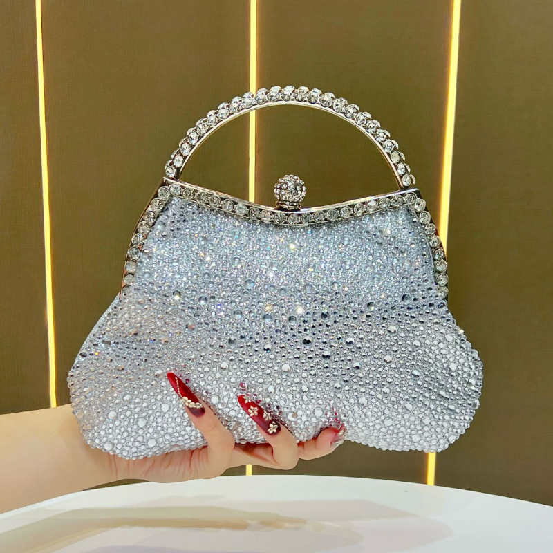 Nova luksuzna večernja torbica s blistavim završetkom, torbica za djeveruše i svadbena clutch s crossbody remenom
