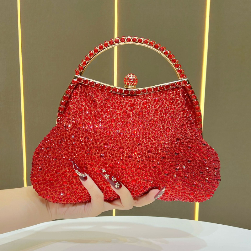 Nova luksuzna večernja torbica s blistavim završetkom, torbica za djeveruše i svadbena clutch s crossbody remenom