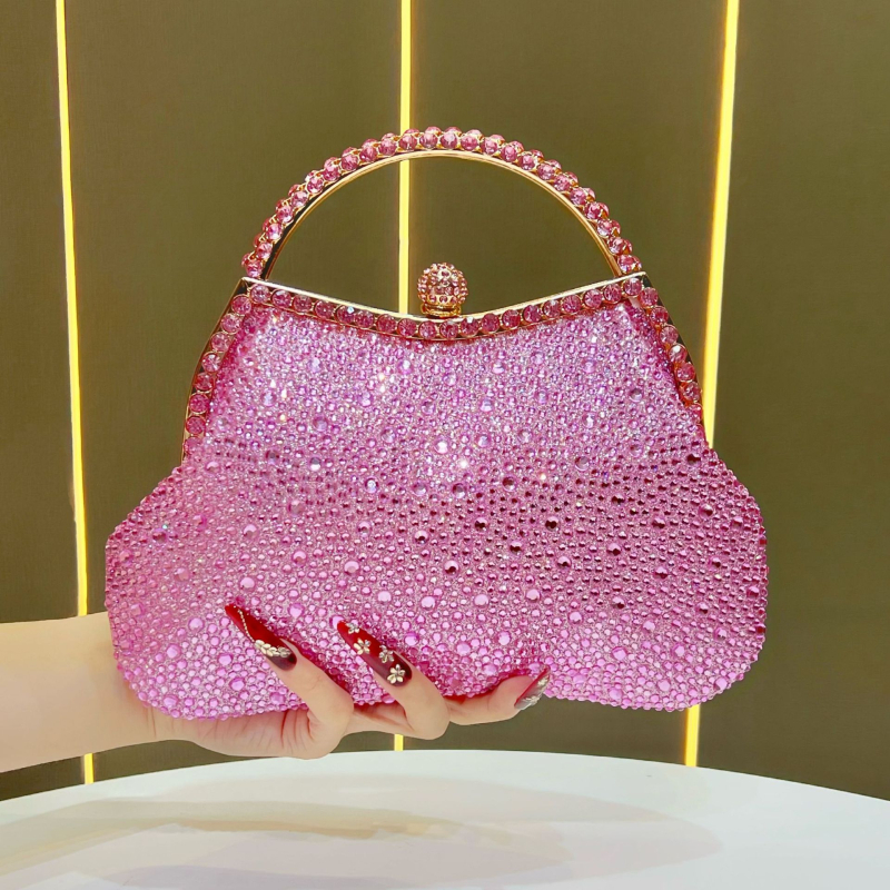 Nova luksuzna večernja torbica s blistavim završetkom, torbica za djeveruše i svadbena clutch s crossbody remenom