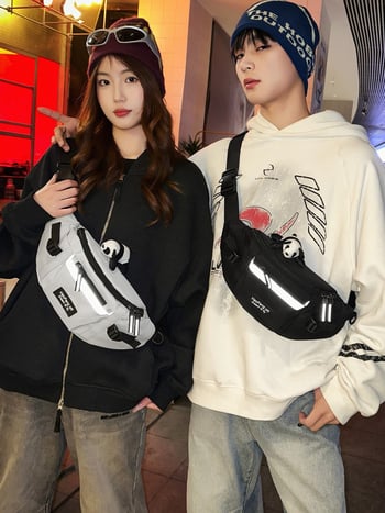 Pánska crossbody taška – praktická pá­sová taška, japonského štýlu, univerzálna pre študentov a cyklistov