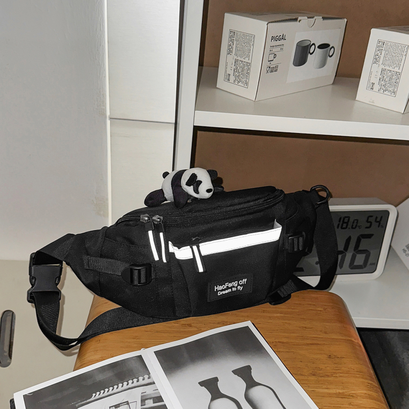 Pánska crossbody taška – praktická pá­sová taška, japonského štýlu, univerzálna pre študentov a cyklistov