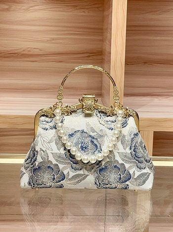 Torba Cheongsam u kineskom stilu – večernja clutch od svile, lanac s dijamantima, za rame ili crossbody