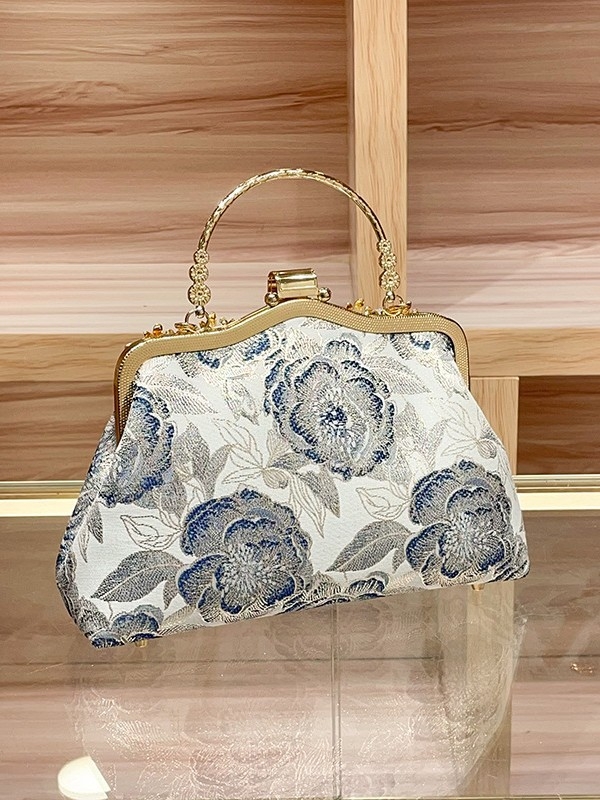 Torba Cheongsam u kineskom stilu – večernja clutch od svile, lanac s dijamantima, za rame ili crossbody