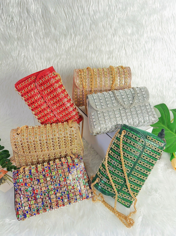 Nova ženska crossbody torbica s blok boja i kristalima, elegantna večernja torba za banket