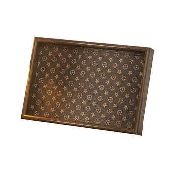 Drveni podmetač za čaj od orahovog drveta, pravokutni, visoke klase retro stil, elegantan organizator za nakit i čajne potrepštine