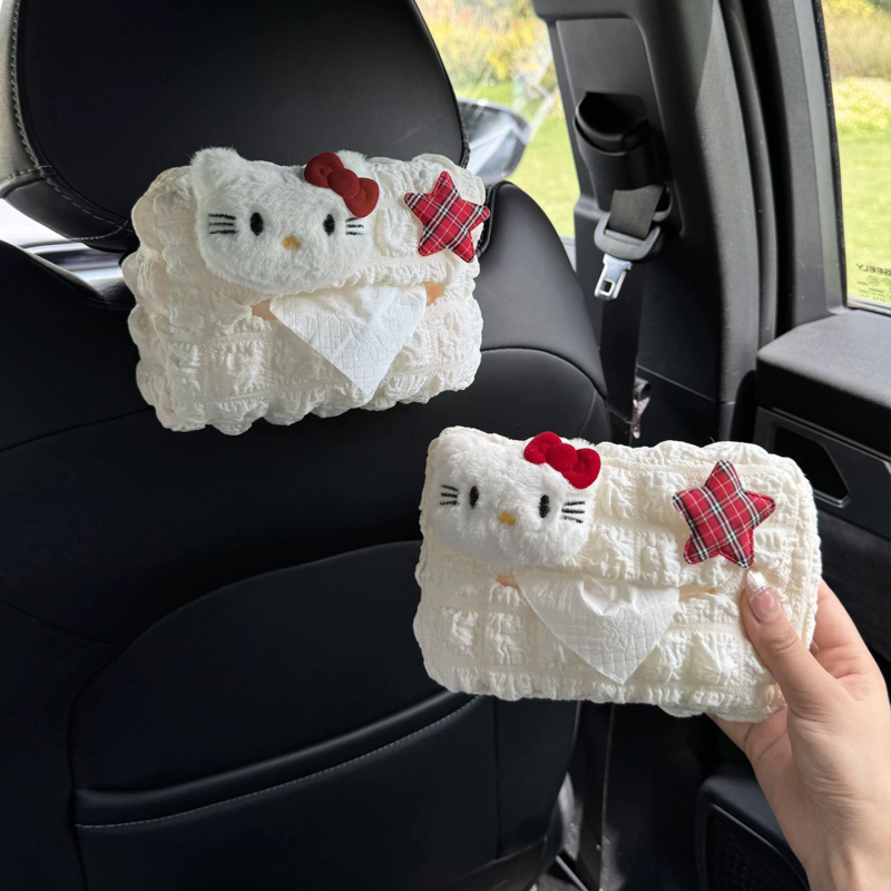 Kutija za maramice za automobil, dizajn crtić, visi držač, dekorativni dodatak interijera