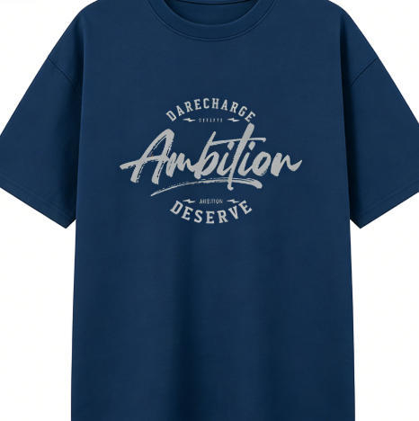 Ανδρικό κοντομάνικο T‑shirt από 100% βαμβάκι, καλοκαιρινό χαλαρό στυλ, μοντέρνο