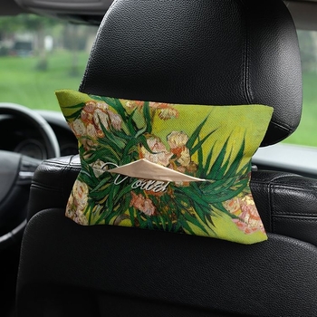 Kutija za maramice za automobil u stilu Van Gogha, viseća unutarnja posuda uz naslon za ruku
