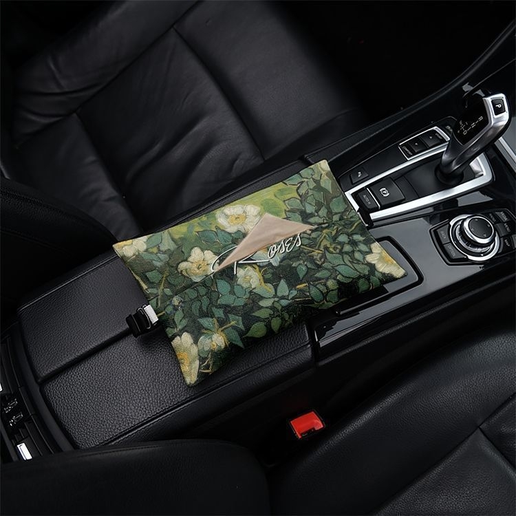 Kutija za maramice za automobil u stilu Van Gogha, viseća unutarnja posuda uz naslon za ruku