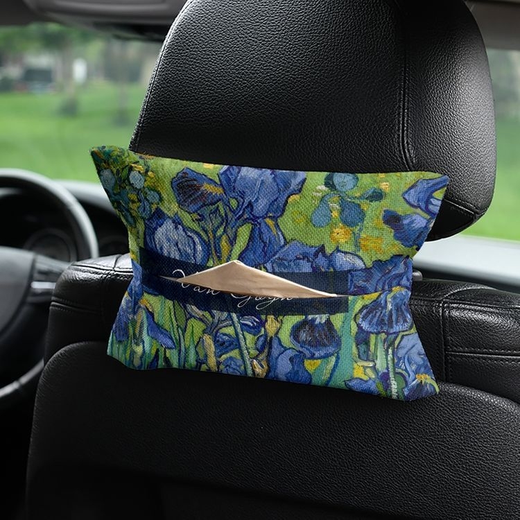 Kutija za maramice za automobil u stilu Van Gogha, viseća unutarnja posuda uz naslon za ruku