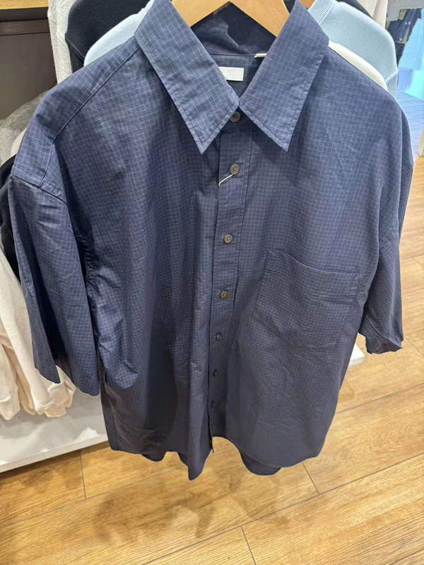 Unisex košulja u japanskom stilu, opuštena silueta, karirana, proljeće-ljeto, kratki rukav, 5/8 rukav, udobna košulja, 467844/467845