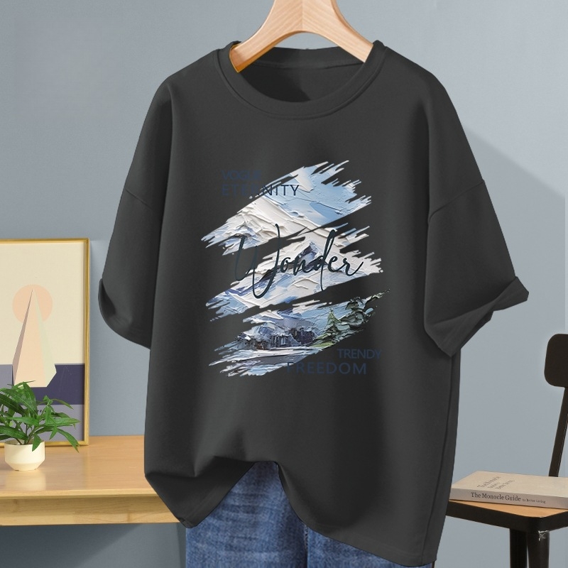 Muška majica s kratkim rukavima od 100% pamuka, ljetni ležerni kroj, mladenački stil, 5/8 rukav, streetwear top