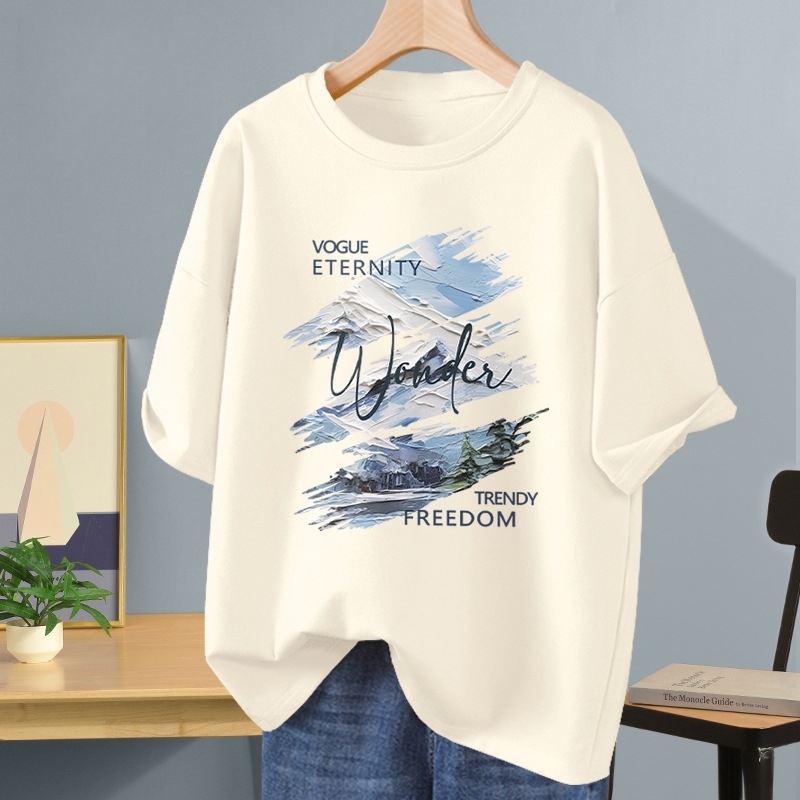 Muška majica s kratkim rukavima od 100% pamuka, ljetni ležerni kroj, mladenački stil, 5/8 rukav, streetwear top