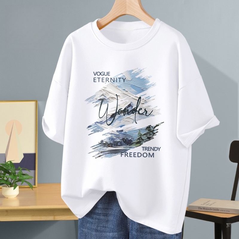 Muška majica s kratkim rukavima od 100% pamuka, ljetni ležerni kroj, mladenački stil, 5/8 rukav, streetwear top
