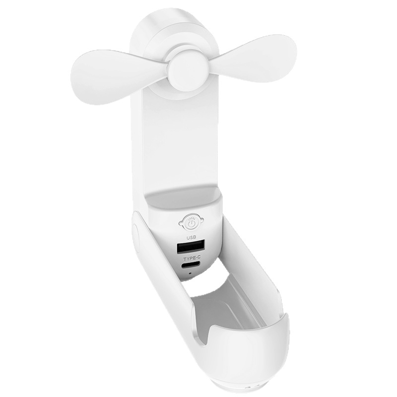 2025 nova ručna mini ventilator, USB, za vanjsku upotrebu, višenamjenski, sklopivi i prijenosni, uz ogledalo
