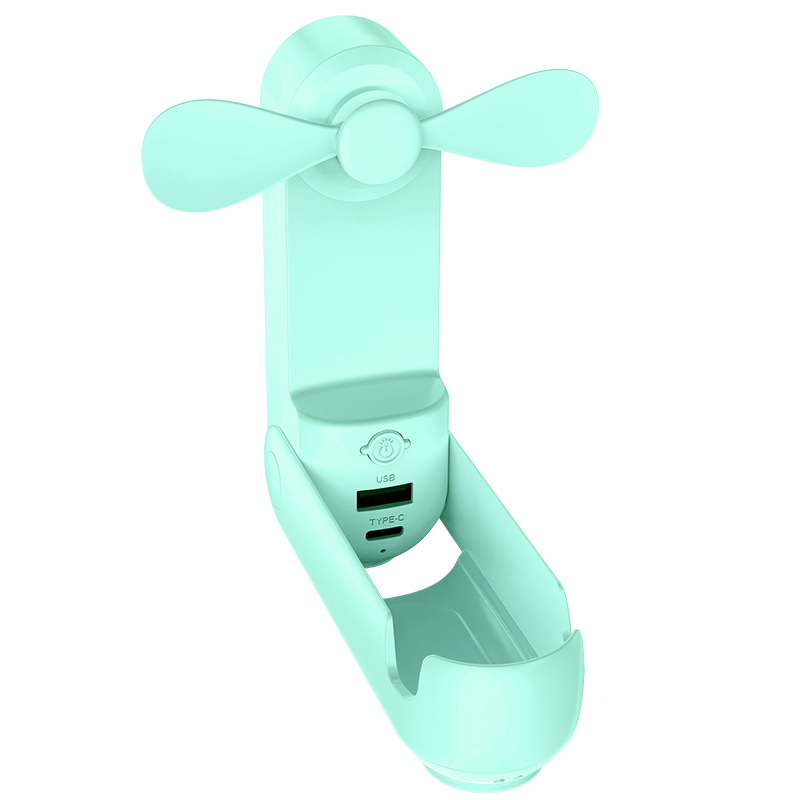 2025 nova ručna mini ventilator, USB, za vanjsku upotrebu, višenamjenski, sklopivi i prijenosni, uz ogledalo