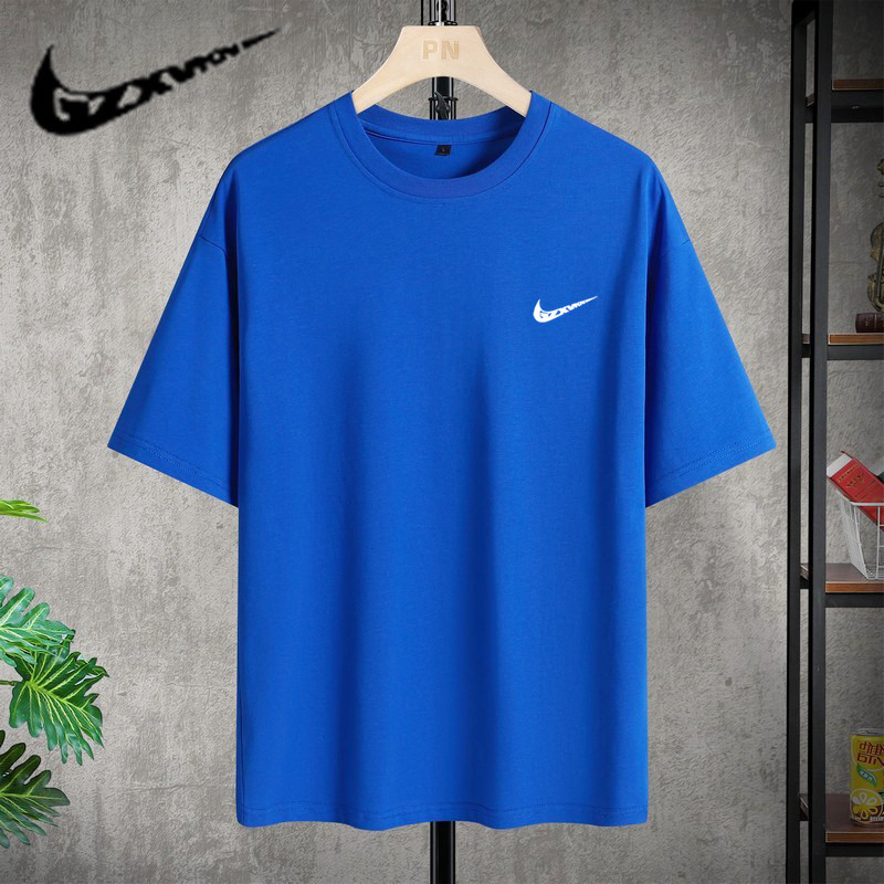 Unisex βαμβακερό T‑shirt για καλοκαίρι 2024, χαλαρή γραμμή, μονόχρωμο, στρογγυλή λαιμόκοψη, βαρύ βαμβάκι, Diwei Street