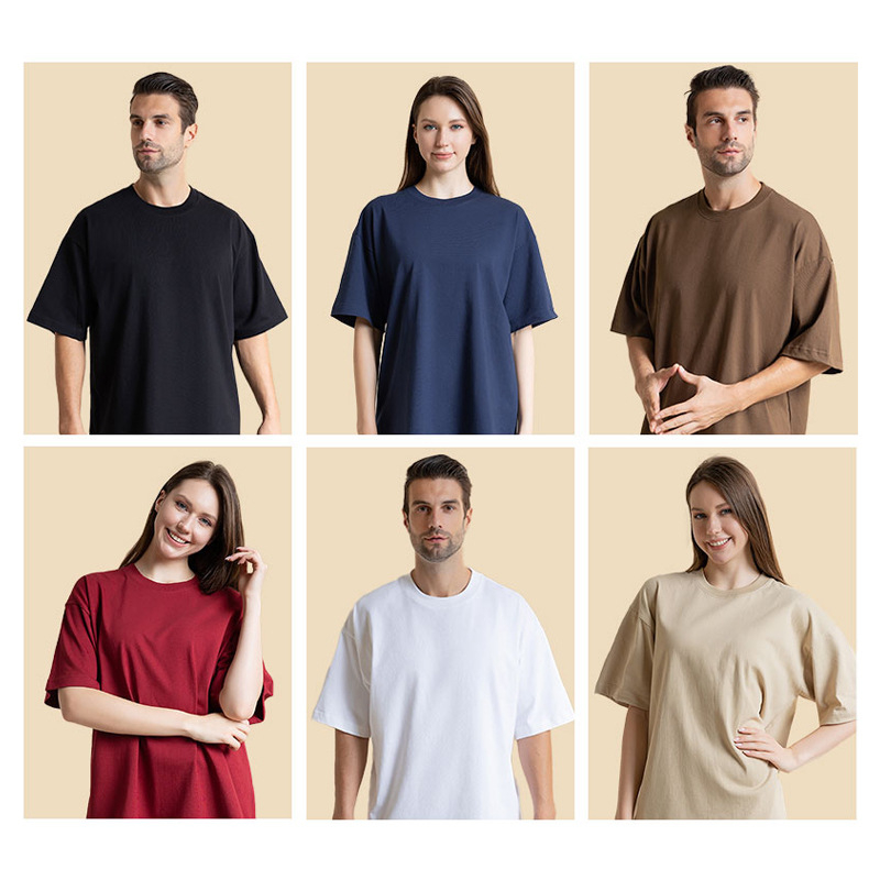 Ανδρική κοντομάνικη T-shirt από 100% βαμβάκι, 300 g βαρύ, χαλαρή γραμμή, με χαμηλωμένους ώμους, μονόχρωμη, για καλοκαίρι