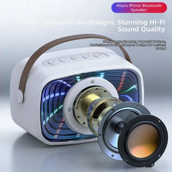 Bluetooth reproduktor Abyss Mirror s plávajúcim dizajnom a svetlami, model W20, tlač loga