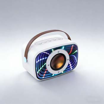 Boxă Bluetooth Abyss Mirror cu design plutitor și lumini, model W20, imprimare a logo-ului