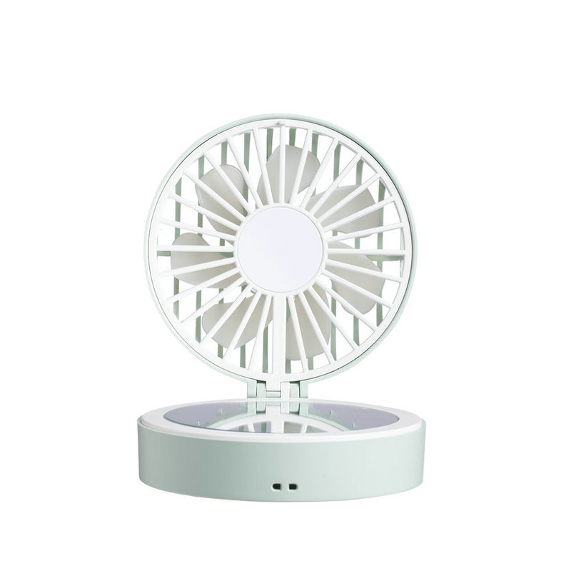 Mini ogledalo za šminku s USB punjivim stolnim ventilatorom